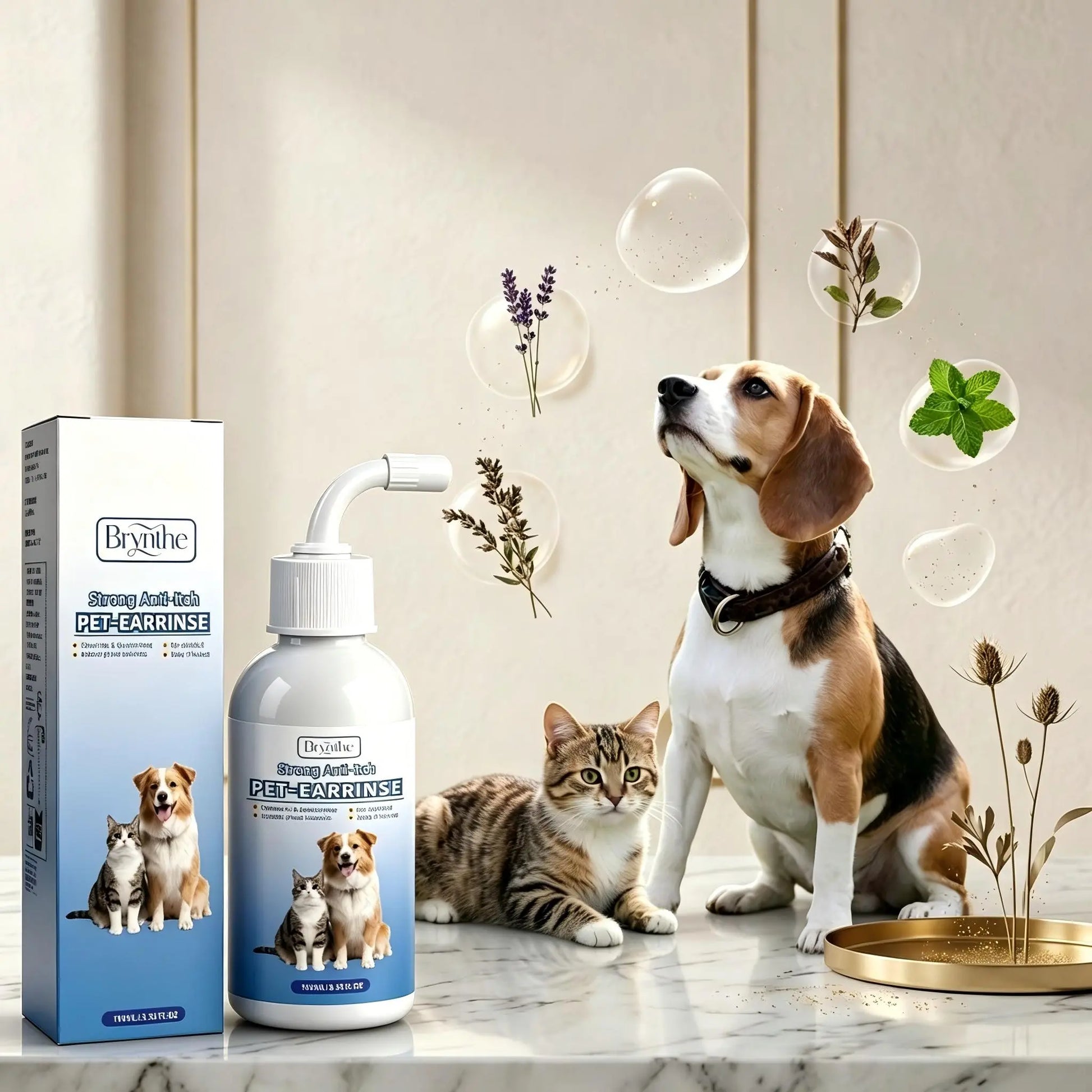 Gentle Pet Ear Wash for Dogs & Cats – Odor-Free Cleaning Solution for Healthy, Itch-Free Ears