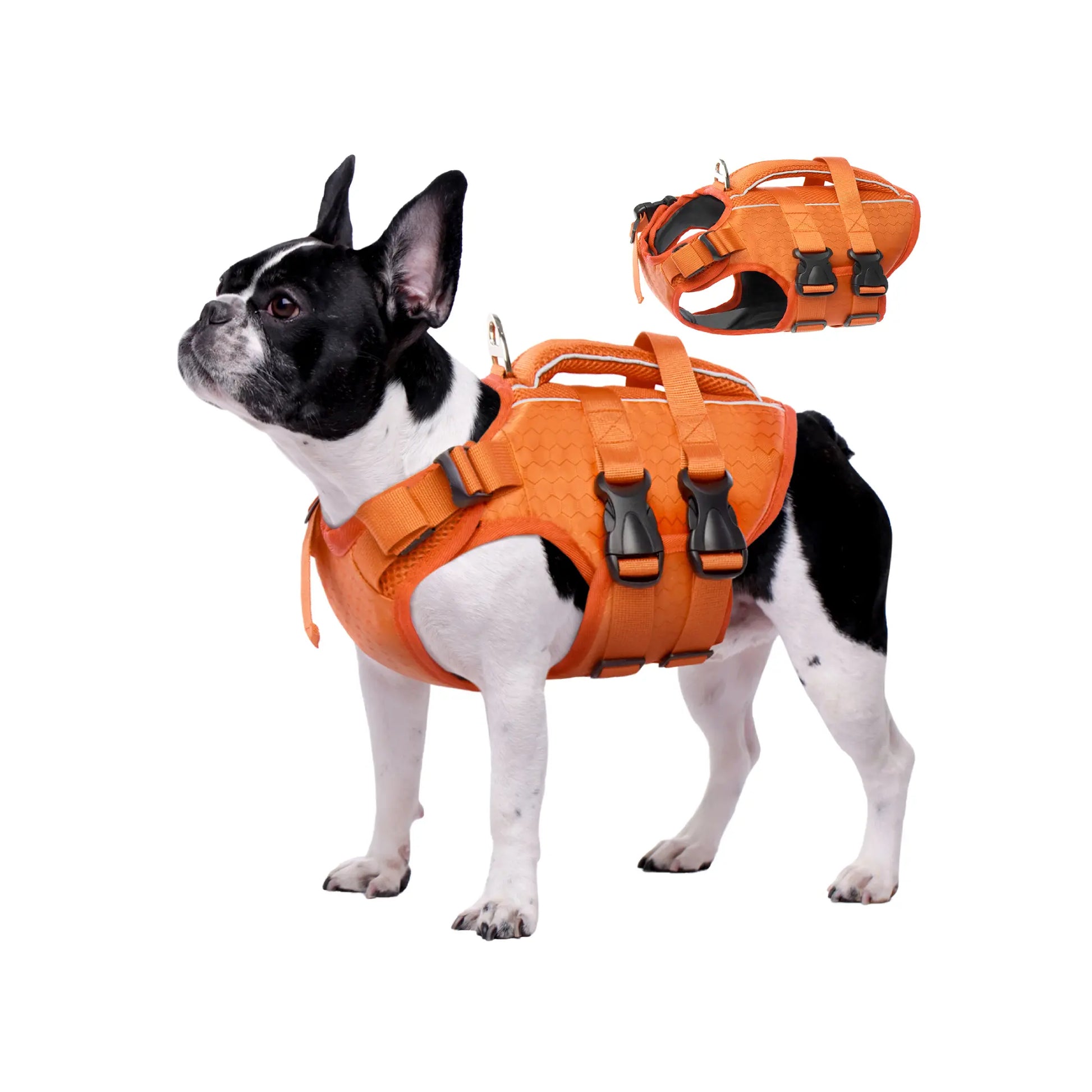 Kuoser Dog Life Jacket – High Buoyancy Reflective Pet Life Vest with Rescue Handle, Adjustable for Small, Medium & Large Dogs, Swimming & Boating