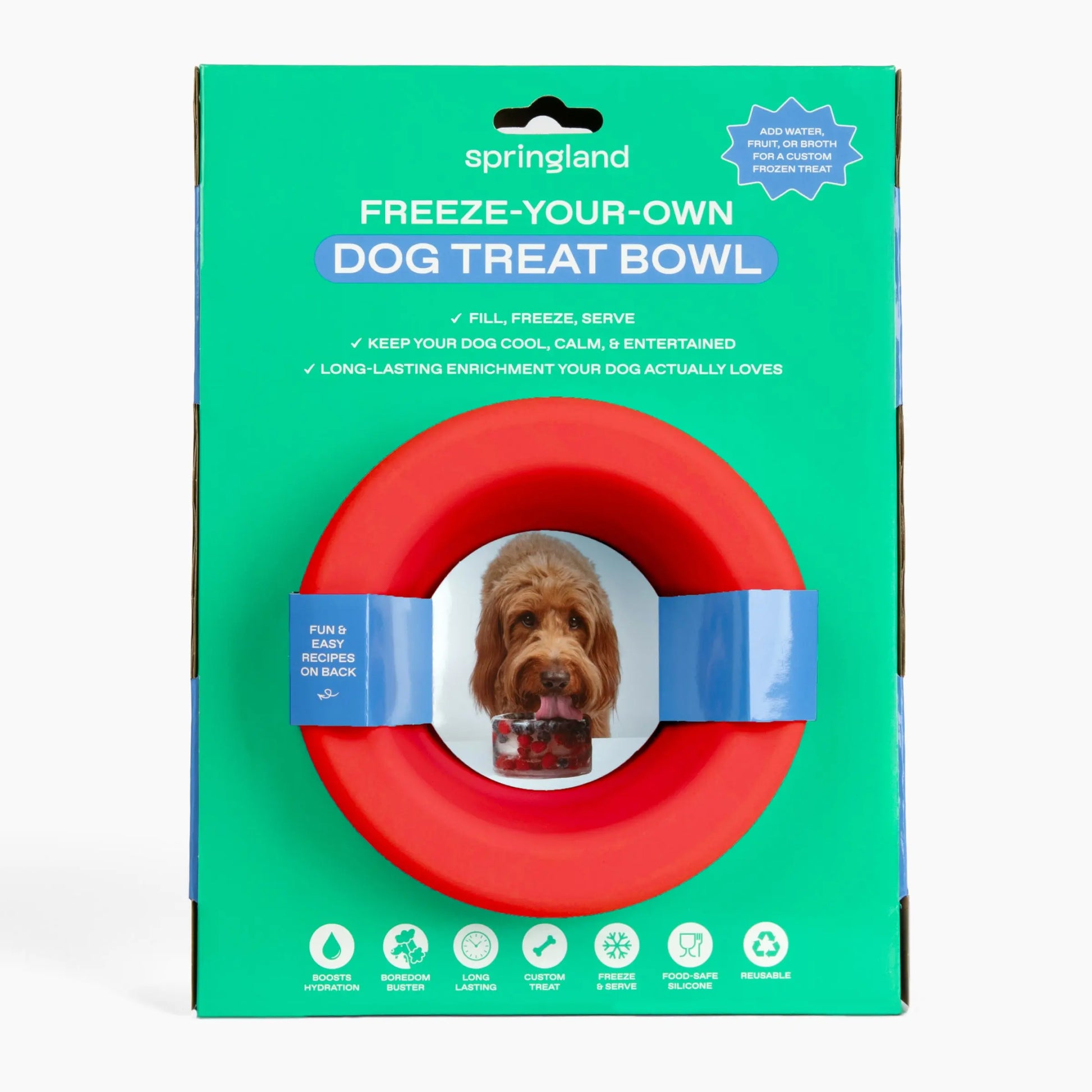 Freeze-Your-Own Dog Treat Bowl – Silicone DIY Frozen Enrichment Bowl for Boredom Relief, Crate Time & Hot Days, Dishwasher Safe