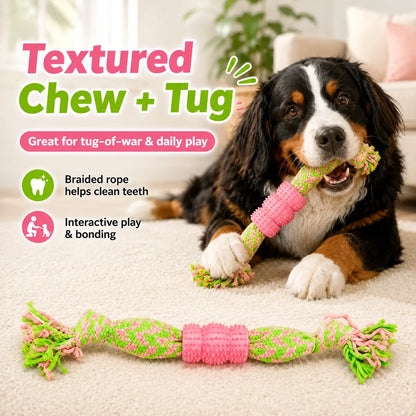 Hoomate Classic Rope Tug Toy for Dogs – Durable Interactive Chew Toy for Tug of War, Fetch & Play, Indoor & Outdoor