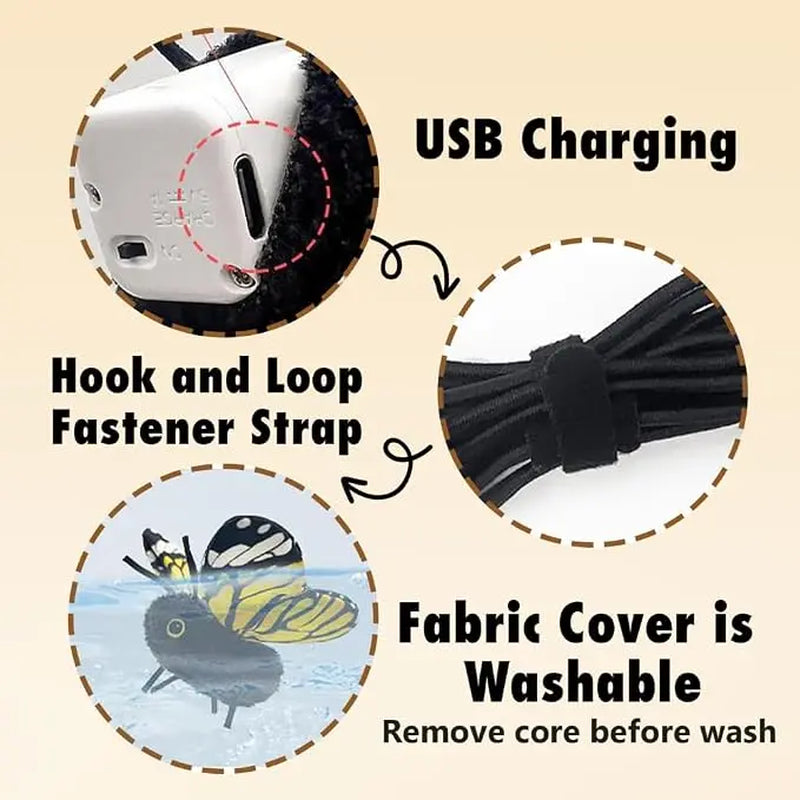 Electric Interactive Cat Toy – USB Rechargeable 300mAh, Indoor & Outdoor Play for Small, Medium & Large Cats and Kittens