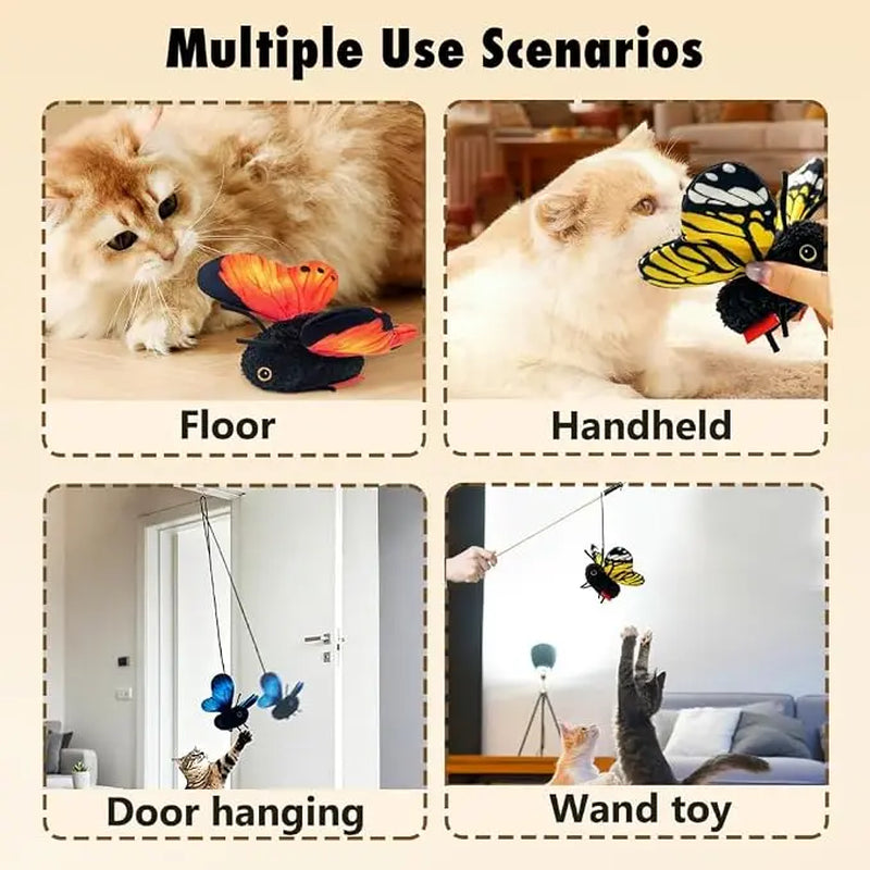 Electric Interactive Cat Toy – USB Rechargeable 300mAh, Indoor & Outdoor Play for Small, Medium & Large Cats and Kittens