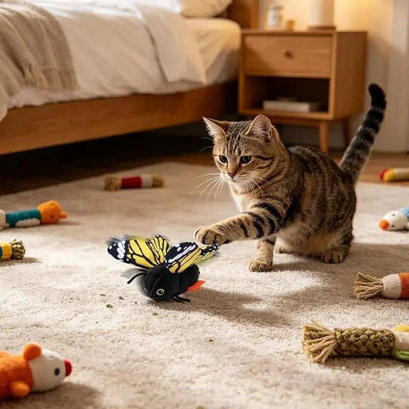 Electric Interactive Cat Toy – USB Rechargeable 300mAh, Indoor & Outdoor Play for Small, Medium & Large Cats and Kittens