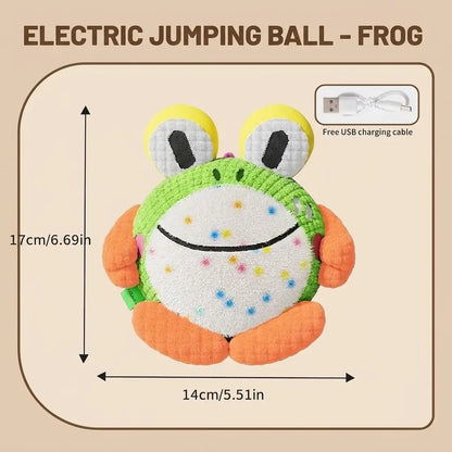 Interactive Dog Toy Ball – USB Rechargeable Motion-Activated Jumping & Squeaky Toy for Boredom Relief, Chew-Proof & Washable Indoor Exercise Ball