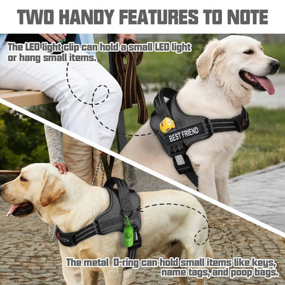 Auroth No-Pull Dog Harness – Soft Padded Reflective Vest with Adjustable Fit, Easy On/Off, Fits Small, Medium & Large Dogs