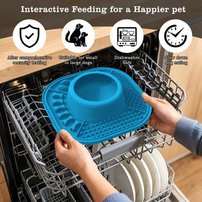 Pawlove Dog Slow Feeder Bowl – Anti-Slip Ball-In Liquid Feeder for Bone Broth, Yogurt & Anxiety Relief, Food-Grade, Dishwasher Safe