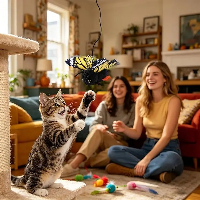 Electric Interactive Cat Toy – USB Rechargeable 300mAh, Indoor & Outdoor Play for Small, Medium & Large Cats and Kittens