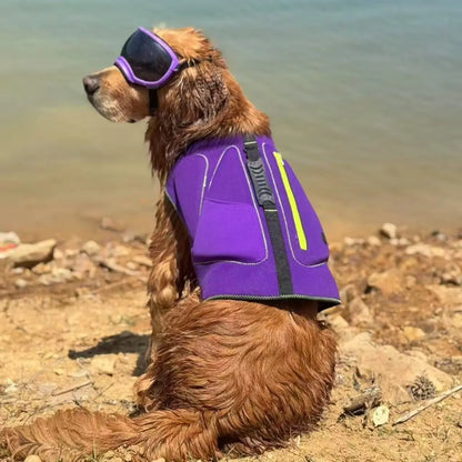 Mudpuppy Premium Dog Life Jacket – Adjustable Pet Life Vest for Swimming & Boating, Free Bath Towel Included, Multiple Sizes