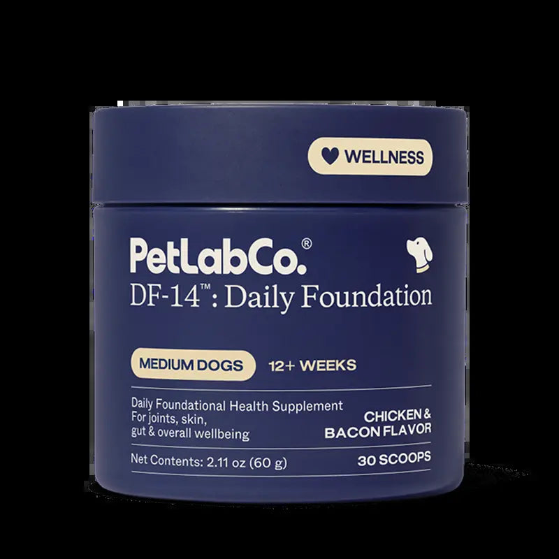 PetLabCo DF-14 Daily Foundation – 14-in-1 Dog Supplement Powder for Gut, Joint, Heart, Skin & Immune Health, Bacon Flavor