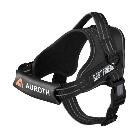 Auroth No-Pull Dog Harness – Soft Padded Reflective Vest with Adjustable Fit, Easy On/Off, Fits Small, Medium & Large Dogs