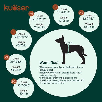 Kuoser Dog Life Jacket – High Buoyancy Reflective Pet Life Vest with Rescue Handle, Adjustable for Small, Medium & Large Dogs, Swimming & Boating