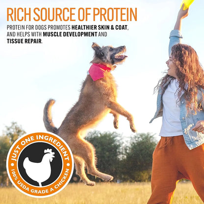 Emmy's Best Chicken Jerky Dog Treats – USA Made, 100% Natural Grain-Free Chicken Strips – High Protein Training Treats for Small, Medium & Large Dogs