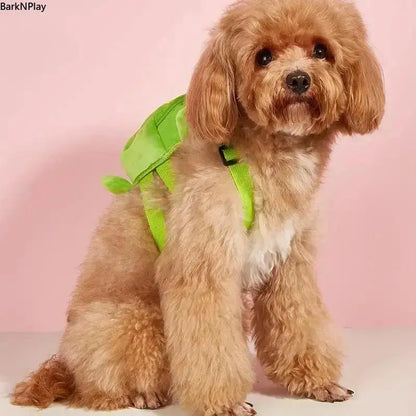 Turtle Pet Backpack Harness for Small Dogs & Cats – Plush Adjustable Carrier with Safety Leash for Hiking, Walking & Travel