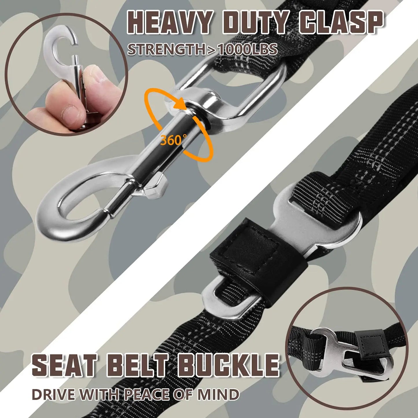 Auroth Tactical Dog Harness & 6FT Leash Set – No-Pull Training Vest with MOLLE Gear System, Heavy Duty for Small to Large Dogs, Camo