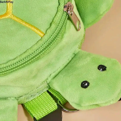 Turtle Pet Backpack Harness for Small Dogs & Cats – Plush Adjustable Carrier with Safety Leash for Hiking, Walking & Travel