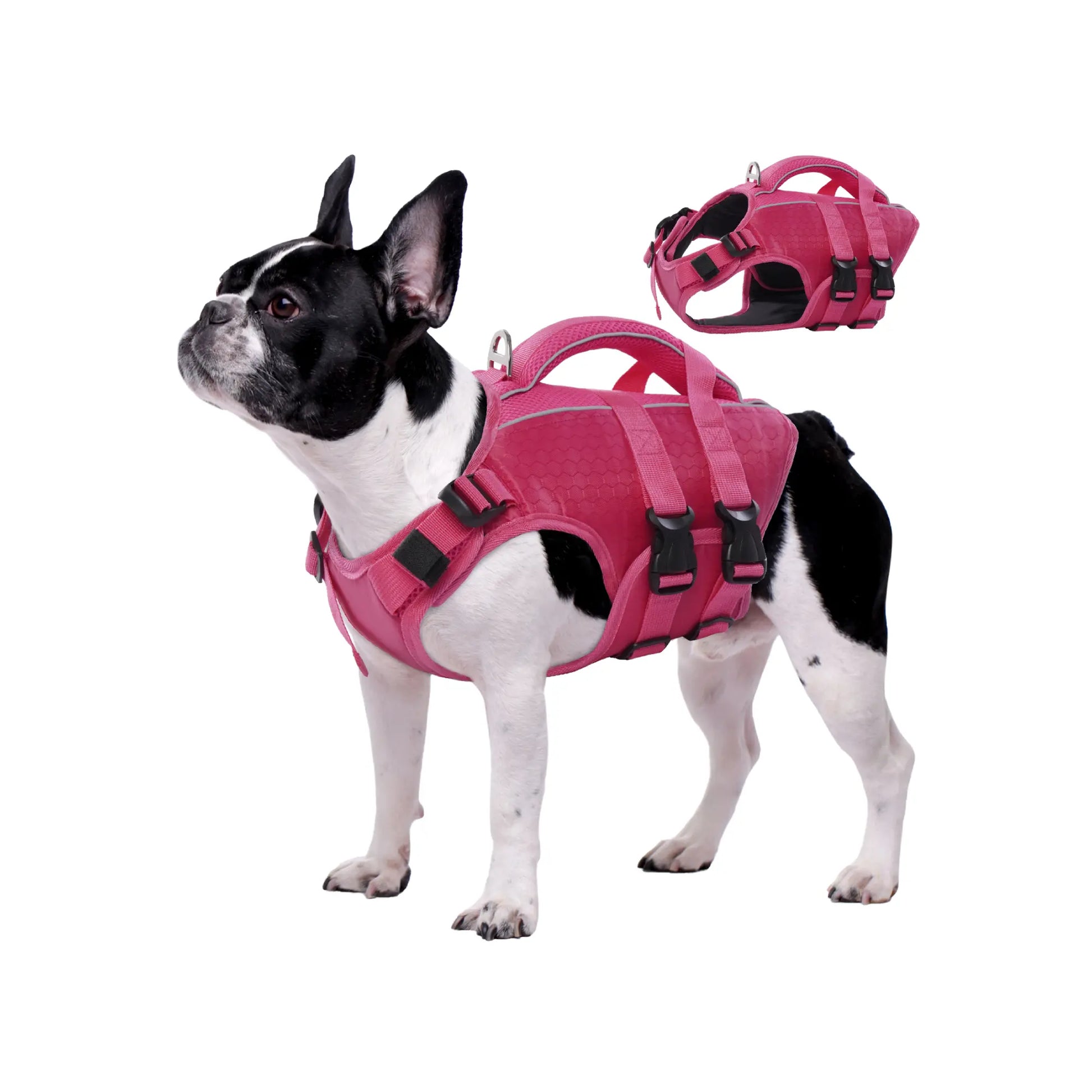 Kuoser Dog Life Jacket – High Buoyancy Reflective Pet Life Vest with Rescue Handle, Adjustable for Small, Medium & Large Dogs, Swimming & Boating