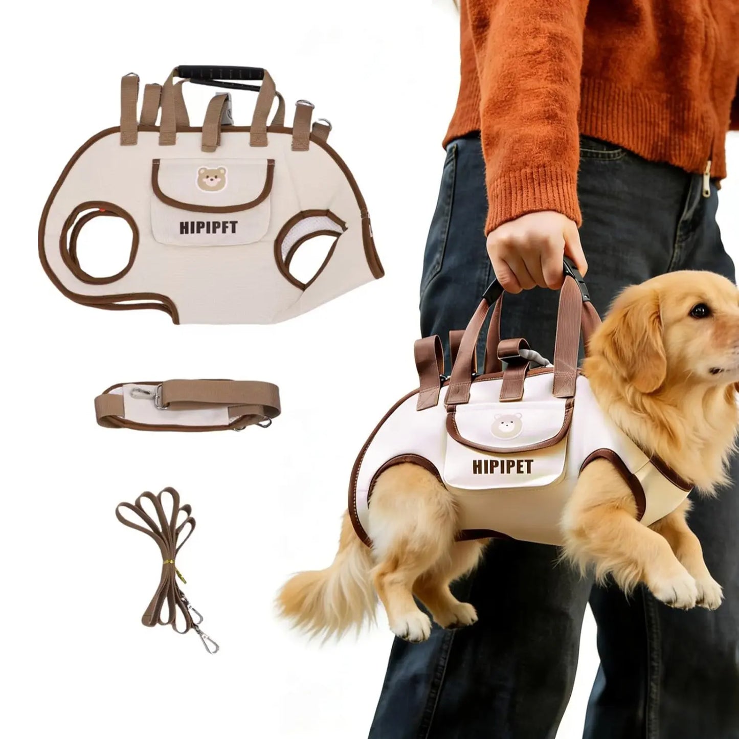 Portable Pet Carrier Bag for Dogs & Cats – Breathable Crossbody Travel Bag with Adjustable Strap, Lightweight & Multi-Pocket