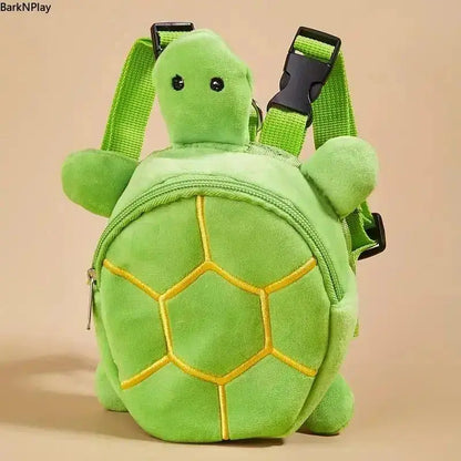 Turtle Pet Backpack Harness for Small Dogs & Cats – Plush Adjustable Carrier with Safety Leash for Hiking, Walking & Travel
