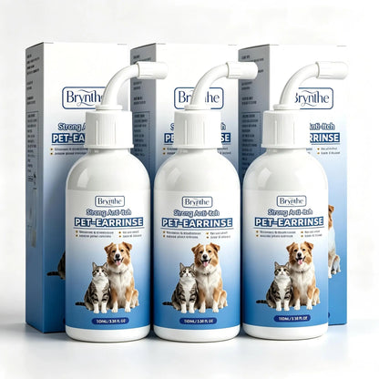 Gentle Pet Ear Wash for Dogs & Cats – Odor-Free Cleaning Solution for Healthy, Itch-Free Ears