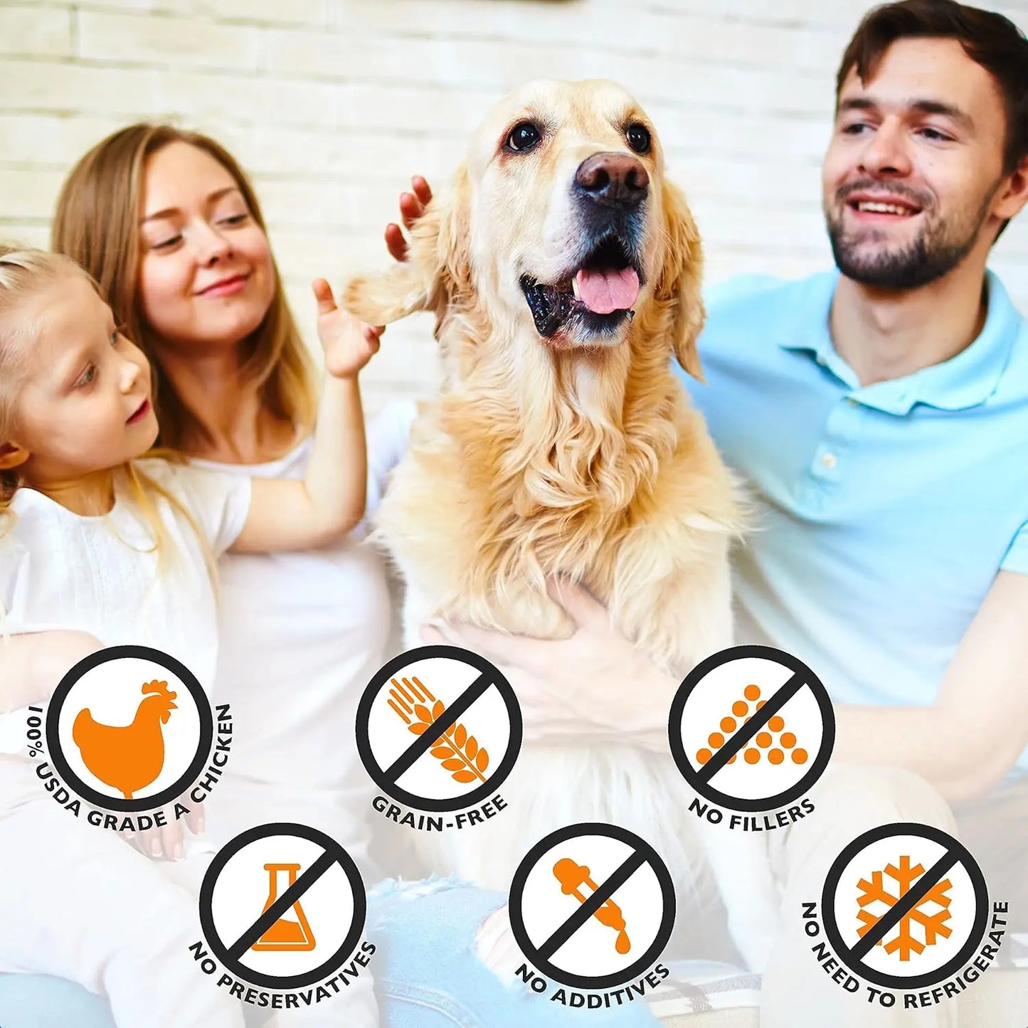 Emmy's Best Chicken Jerky Dog Treats – USA Made, 100% Natural Grain-Free Chicken Strips – High Protein Training Treats for Small, Medium & Large Dogs