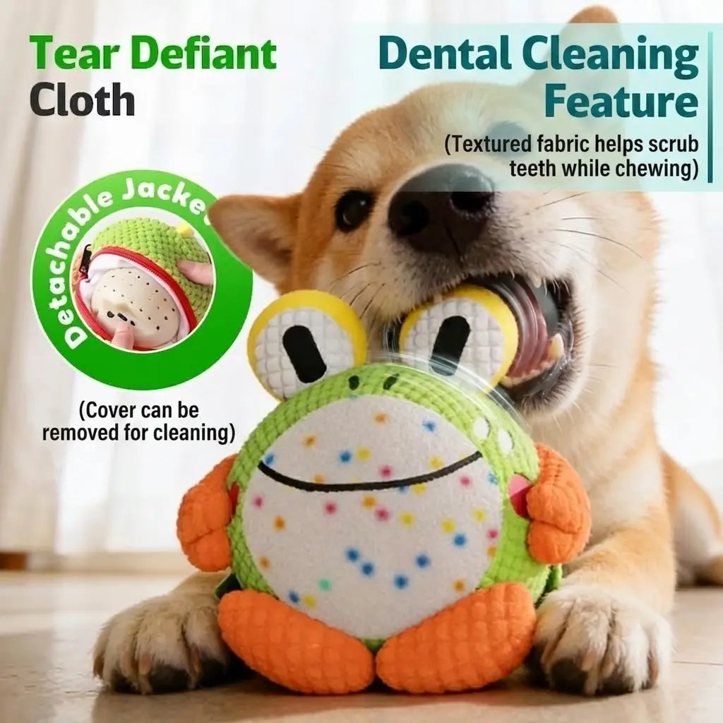 Interactive Dog Toy Ball – USB Rechargeable Motion-Activated Jumping & Squeaky Toy for Boredom Relief, Chew-Proof & Washable Indoor Exercise Ball