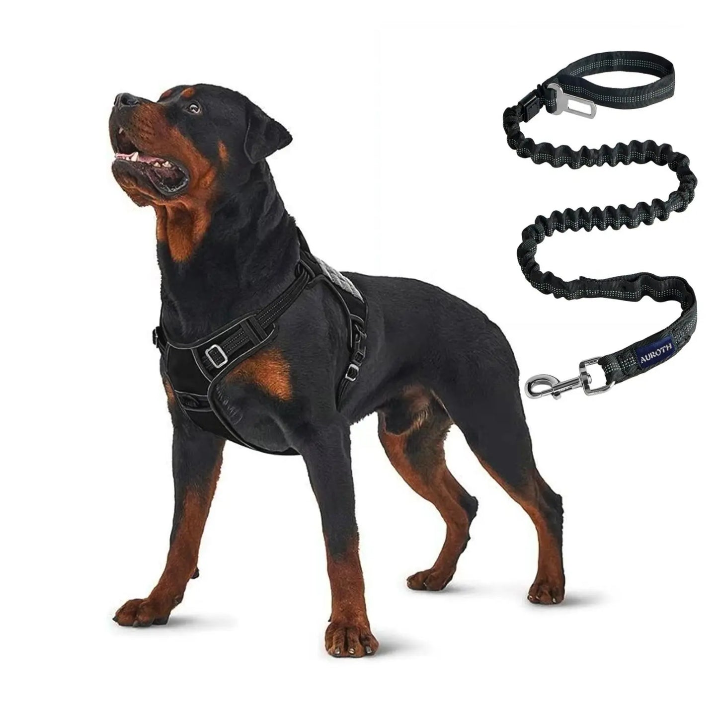 Auroth Tactical Dog Harness & 6FT Leash Set – No-Pull Training Vest with MOLLE Gear System, Heavy Duty for Small to Large Dogs, Camo