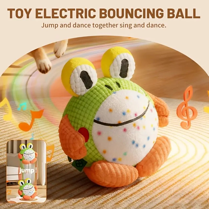 Interactive Dog Toy Ball – USB Rechargeable Motion-Activated Jumping & Squeaky Toy for Boredom Relief, Chew-Proof & Washable Indoor Exercise Ball