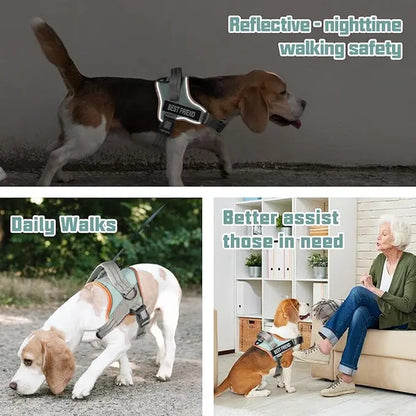 Auroth No-Pull Dog Harness – Soft Padded Reflective Vest with Adjustable Fit, Easy On/Off, Fits Small, Medium & Large Dogs