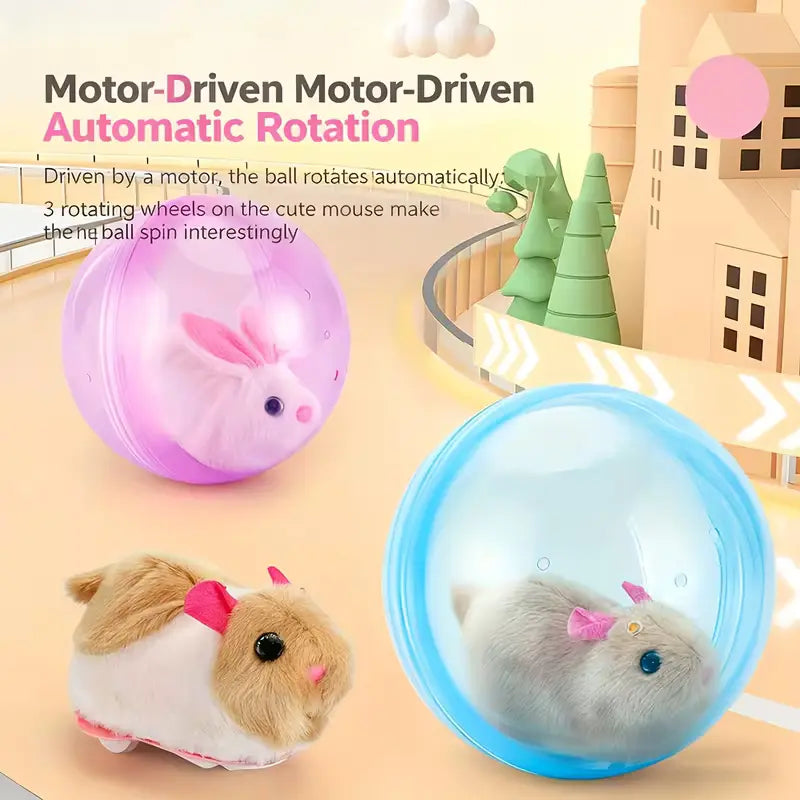 Boredom Buster Smart Cat Toy – USB Rechargeable Auto-Rolling Mouse Ball for Hands-Free Indoor Play