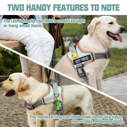 Auroth No-Pull Dog Harness – Soft Padded Reflective Vest with Adjustable Fit, Easy On/Off, Fits Small, Medium & Large Dogs