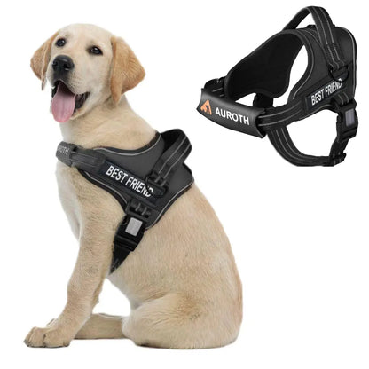 Auroth No-Pull Dog Harness – Soft Padded Reflective Vest with Adjustable Fit, Easy On/Off, Fits Small, Medium & Large Dogs